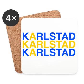 KARLSTAD Suède Suède Drapeau suédois - Dessous de verre (lot de 4) - blanc - Devant