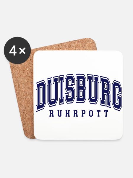Duisburg - Untersetzer (4er-Set) - Weiß