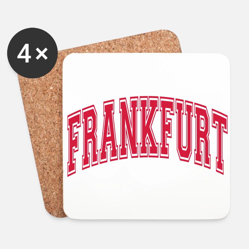 Frankfurt - Untersetzer (4er-Set) - Weiß