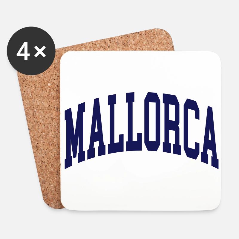 Mallorca - Untersetzer (4er-Set) - Weiß