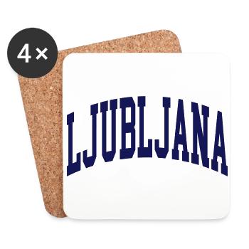 Ljubljana - Dessous de verre (lot de 4) - blanc - Devant
