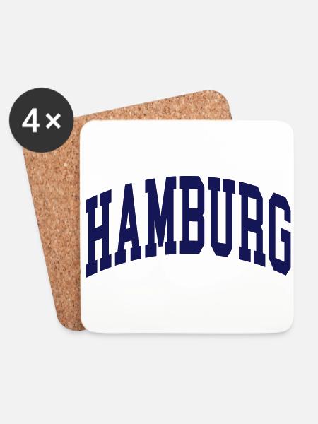 Hamburg - Untersetzer (4er-Set) - Weiß
