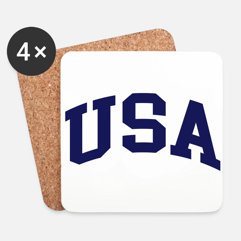 USA - Untersetzer (4er-Set) - Weiß