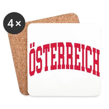 Österreich - Untersetzer (4er-Set) - Weiß - Vorne