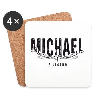 MICHAEL A LEGEND - Untersetzer (4er-Set) - Weiß - Vorne