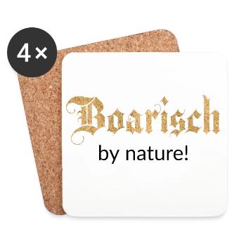 Boarisch by nature! Bayern - Untersetzer (4er-Set) - Weiß - Vorne