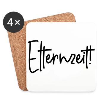 Elternzeit - Untersetzer (4er-Set) - Weiß - Vorne