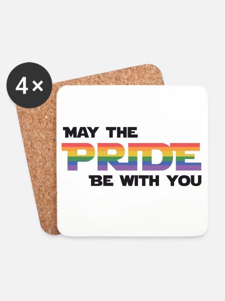 LGBT Pride Month - Möge die Pride mit dir sein - Untersetzer (4er-Set) - Weiß
