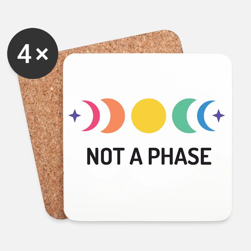LGBT Pride Month - Keine Phase - Untersetzer (4er-Set) - Weiß