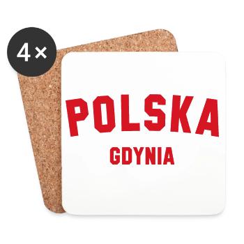 GDYNIA Polska Pologne - Dessous de verre (lot de 4) - blanc - Devant