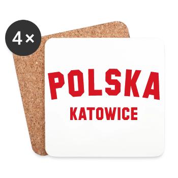 KATOWICE Polska Polen - Untersetzer (4er-Set) - Weiß - Vorne