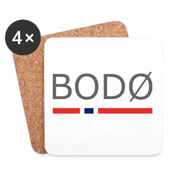 Bodo - Norway - Norge - Norwegen - Coasters (set of 4) - white - Front