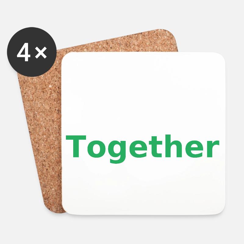 Stronger Together – Gemeinsam stark - Untersetzer (4er-Set) - Weiß
