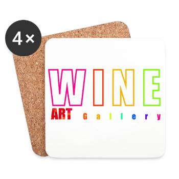 Vin - ART - Dessous de verre (lot de 4) - blanc - Devant