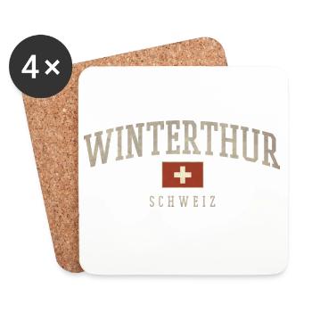 Winterthur Arc Swiss Flag Tee - Untersetzer (4er-Set) - Weiß - Vorne