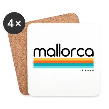Mallorca - Spain - Spanien - Espana - Balearen - Untersetzer (4er-Set) - Weiß - Vorne