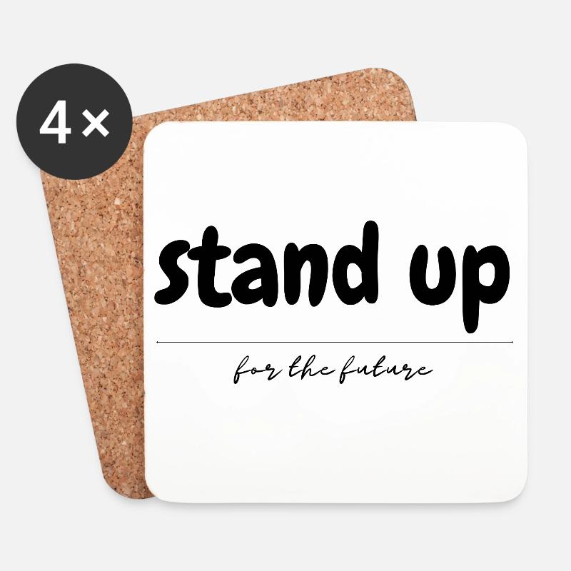 Stand Up for the future - Untersetzer (4er-Set) - Weiß
