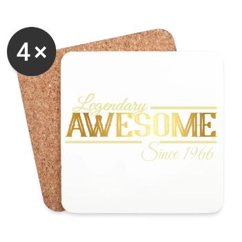 Legendary Awesome Vintage Vintage 1966 60's - Coasters (set of 4) - white - Front