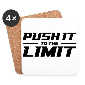 Push It To The Limit - Coasters (set of 4) - white - Front
