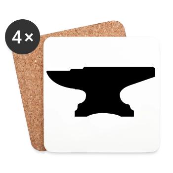 Anvil - Dessous de verre (lot de 4) - blanc - Devant