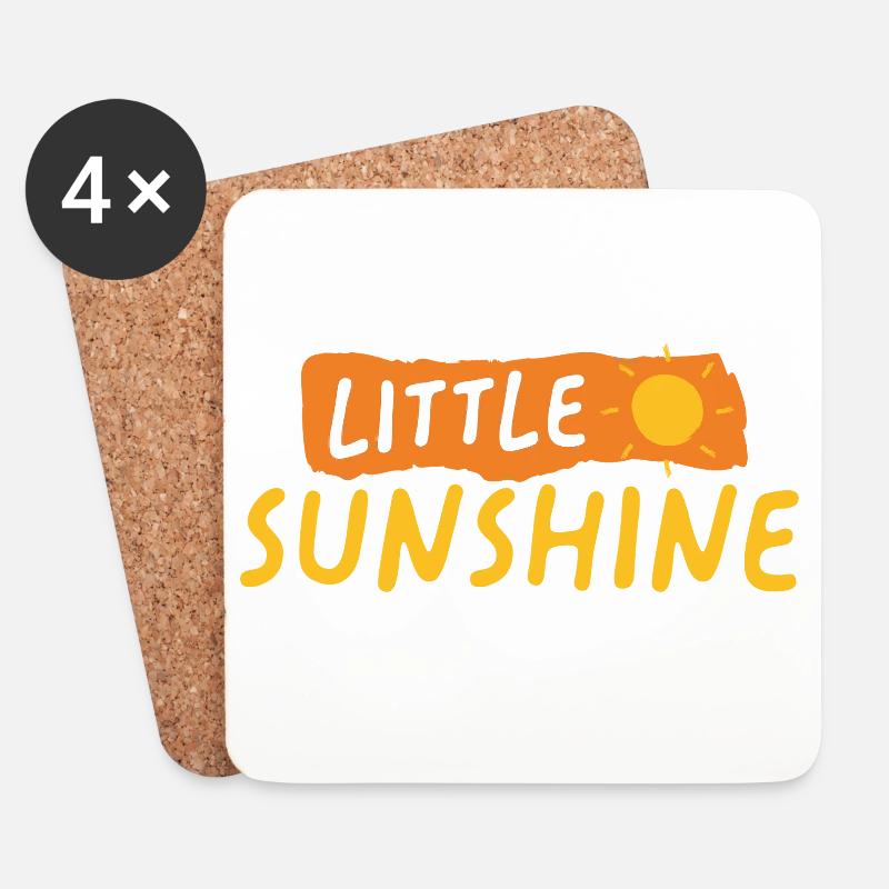 LITTLE SUNSHINE - Untersetzer (4er-Set) - Weiß