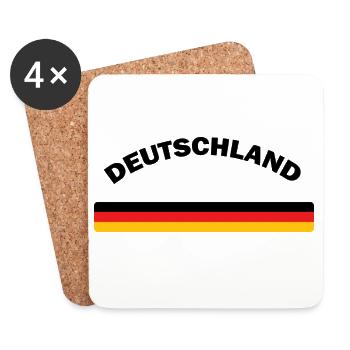 Deutschland - Dessous de verre (lot de 4) - blanc - Devant