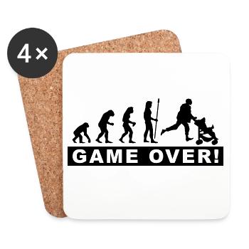 evolution_daddy - Coasters (set of 4) - white - Front