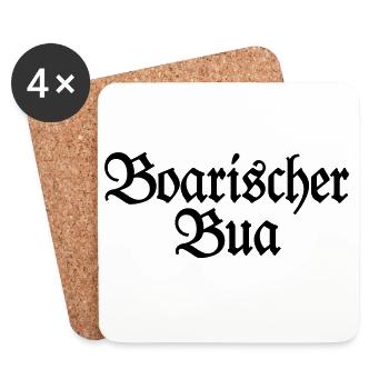 Boarischer Bua - Ein Junge aus Bayern - Untersetzer (4er-Set) - Weiß - Vorne