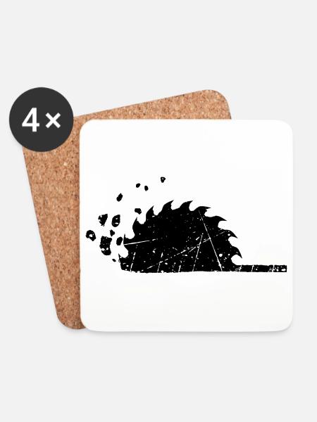 Saw Graffiti Banksy Street Art - Untersetzer (4er-Set) - Weiß