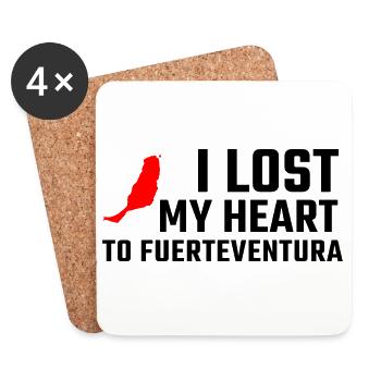 I LOST MY HEART TO FUERTEVENTURA - Coasters (set of 4) - white - Front