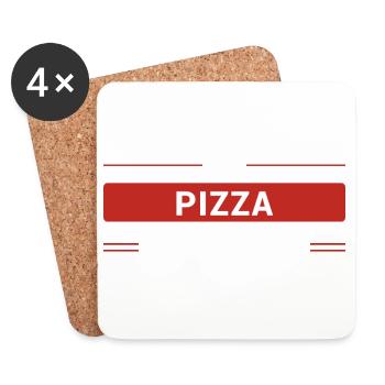 La Pizza, c'est Sacré - Dessous de verre (lot de 4) - blanc - Devant