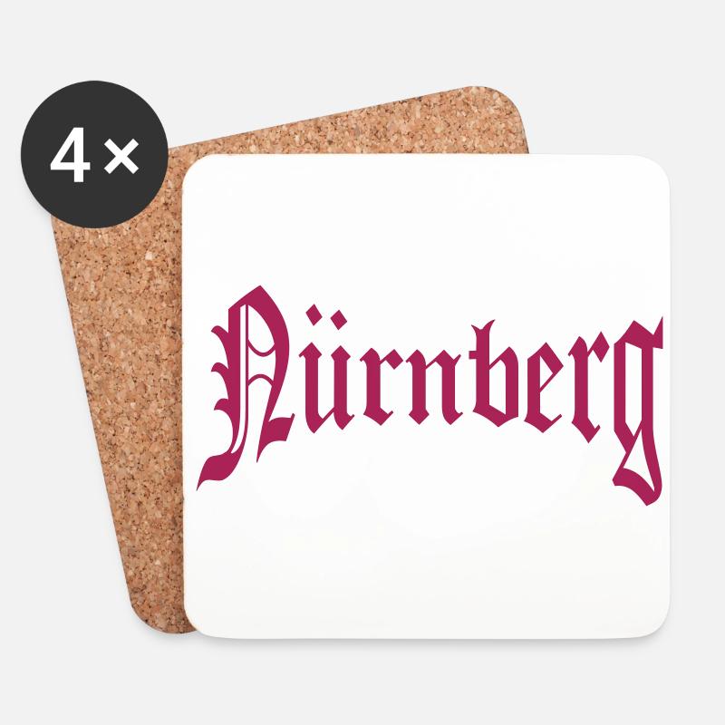 Nürnberg - Untersetzer (4er-Set) - Weiß