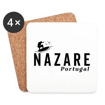 Nazare Surfer Portugal - Untersetzer (4er-Set) - Weiß - Vorne