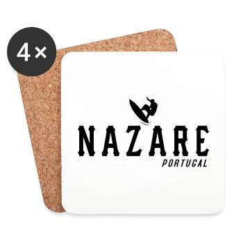 Nazare Surfer Portugal - Untersetzer (4er-Set) - Weiß - Vorne