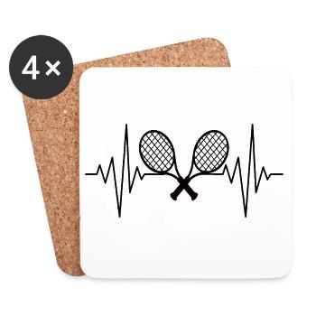 My heart sleeps for squash design - Coasters (set of 4) - white - Front