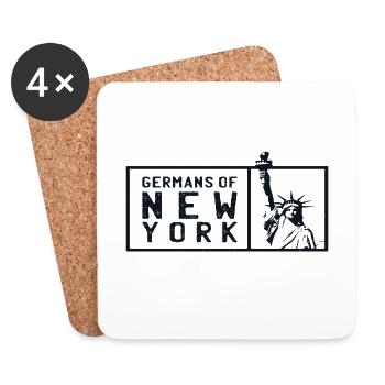Germans of New York, Germany, America, USA - Coasters (set of 4) - white - Front