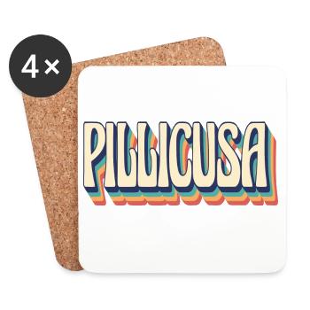 T-Shirt Sicilia pillicusa T-Shirt Geschenkidee - Untersetzer (4er-Set) - Weiß - Vorne