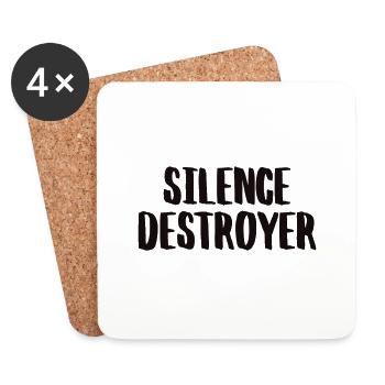 Silence Destroyer Zerstörer der Stille - Untersetzer (4er-Set) - Weiß - Vorne