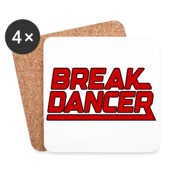 BreakDancer | Colors can be changed - Coasters (set of 4) - white - Front