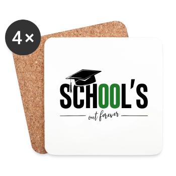 Schulabschluss Abschlussfeier School`s Out Forever - Untersetzer (4er-Set) - Weiß - Vorne