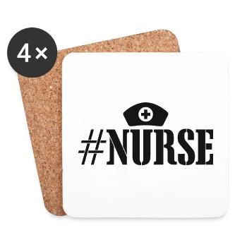 Nurse Krankenschwester Spruch Statement Beruf - Untersetzer (4er-Set) - Weiß - Vorne