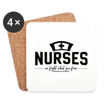 Nurses Krankenschwester Arzthelferin Arzt Medizin - Untersetzer (4er-Set) - Weiß - Vorne