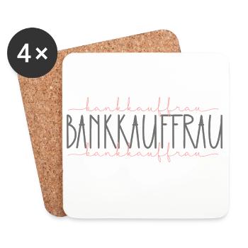 Bankkauffrau Geschenk Bankerin Finanzen Beruf - Untersetzer (4er-Set) - Weiß - Vorne