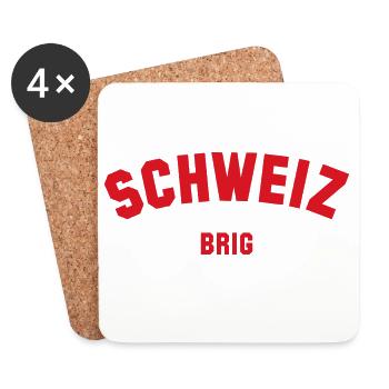 BRIG Suisse Suisse - Dessous de verre (lot de 4) - blanc - Devant