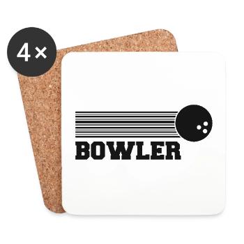 Bowler Bowling League Bowlers - Coasters (set of 4) - white - Front