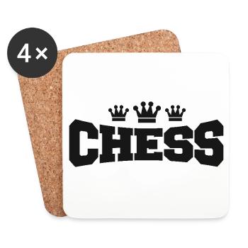 Chess Schach Spruch Zitat - Untersetzer (4er-Set) - Weiß - Vorne