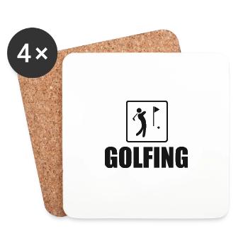 Golfing Golf Spruch Golfspieler - Untersetzer (4er-Set) - Weiß - Vorne