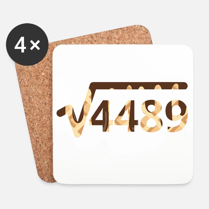 67 Meme Square - Coasters (set of 4) - white