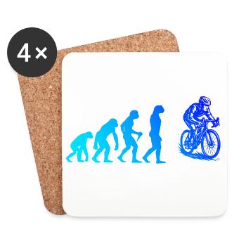 Super cadeau pour vélo de route - Dessous de verre (lot de 4) - blanc - Devant