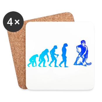 Characterful floorball design - Coasters (set of 4) - white - Front